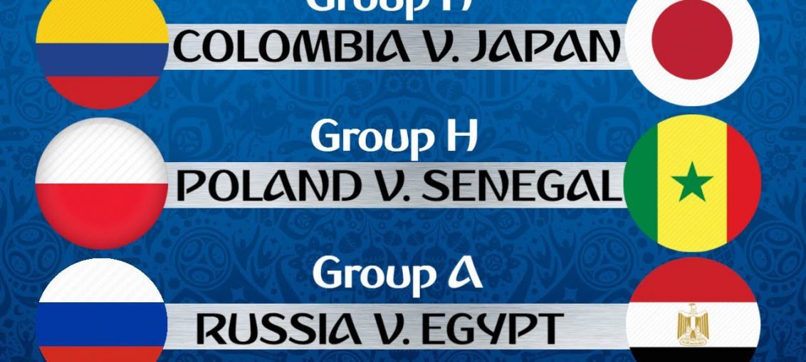 Colombia vs Japan, Poland vs Senegal, Russia vs Egypt FIFA World CUP 2018, Free Live Streaming